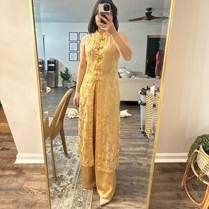 Vietnamese ao dai silk set